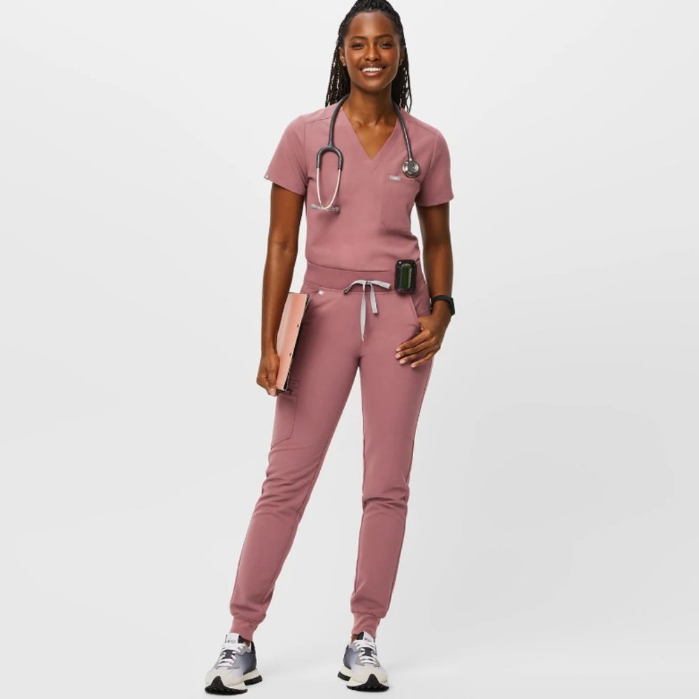 Figs Mauve Catarina Top and Zamora Pants